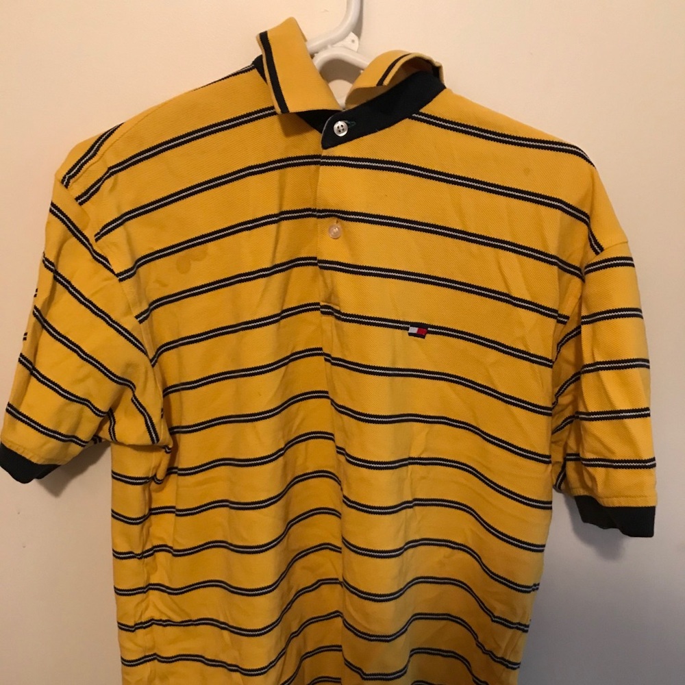 Yellow tommy hilfiger polo